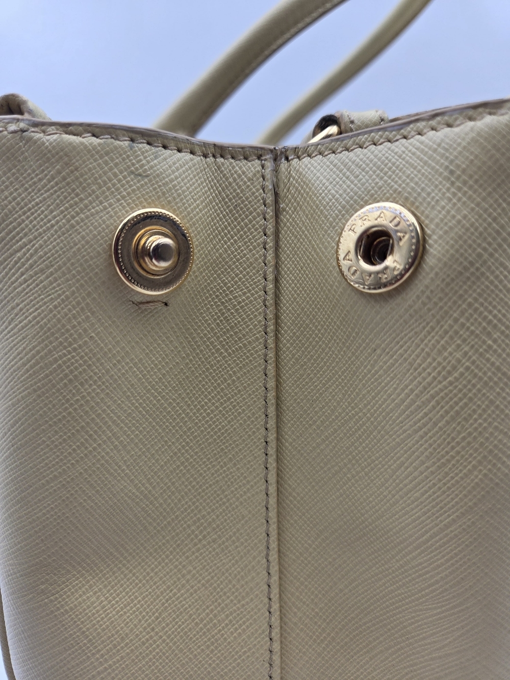 Prada Galleria Large Saffiano Leather Travertine Stone, Auth, w/COA - Picture 11 of 16